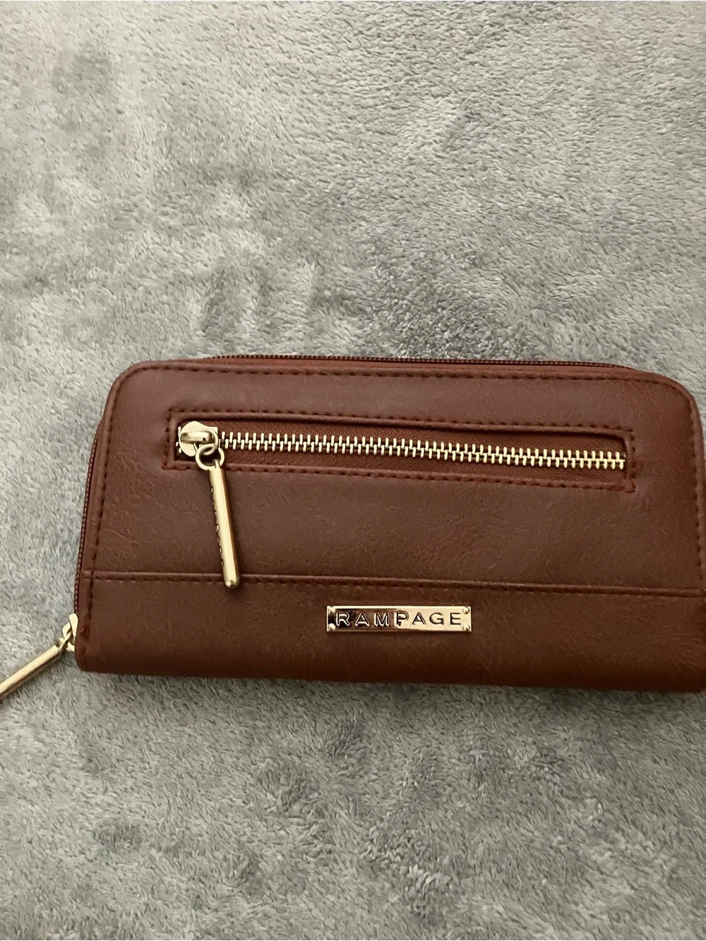 Rampage Brown Zip-Around Wallet